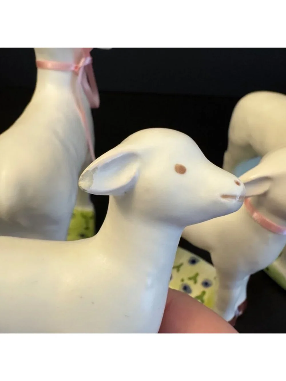 Vintage Dept 56 Sheep Lamb Family Figurines Set of 4 Farmhouse Made in Japan - Picture 12 of 14